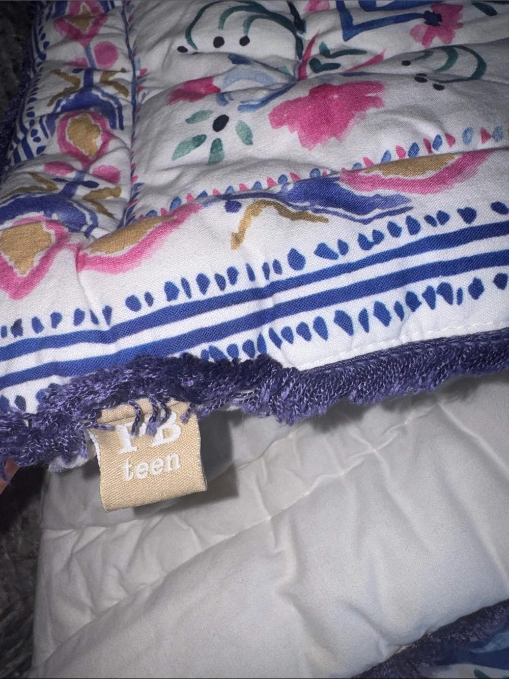 Pottery Barn Teen Avery Pink Paisley Quilt Set with a Sham Twin